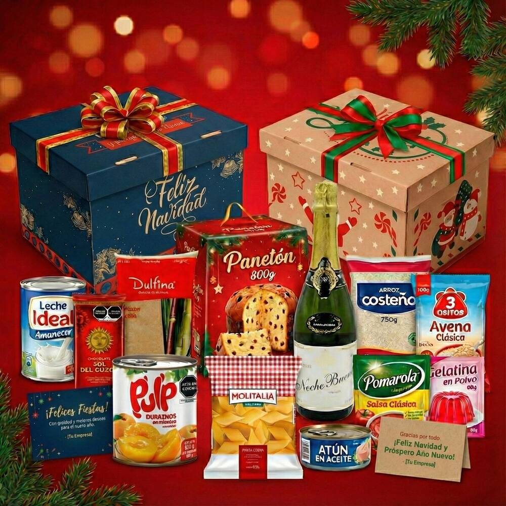 Variedad de canastas navideñas